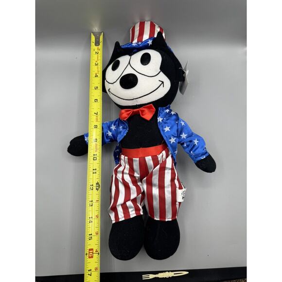 Vintage Felix the Cat Stuffed Animal Plush Doll American Suit 2003 Uncle Sam - Picture 7 of 8